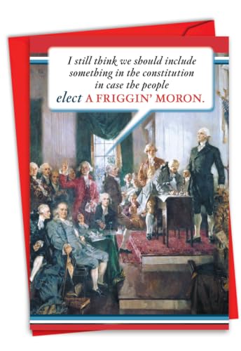 NobleWorks Funny Christmas Greeting Card Patriotic Constitution