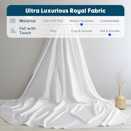 SONORO KATE 800 Thread Count Egyptian Cotton King Sheets Sateen Weave