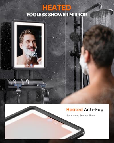 Heated Shower Mirror Fogless for Shaving (Gen 3) - 3 Colors Stepless