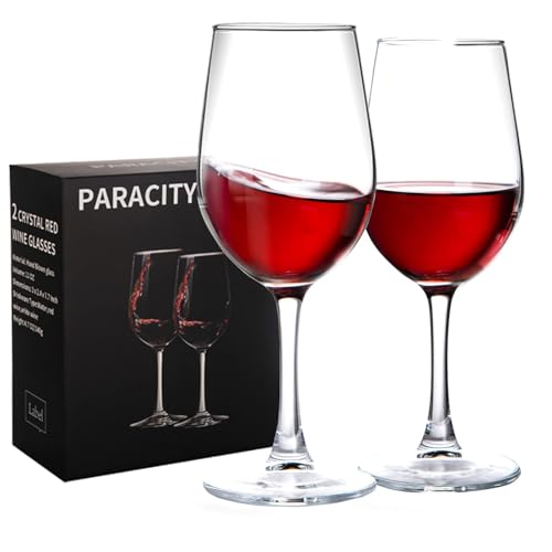 Hand-Blown Crystal Wine Glasses - 10 oz Elegant Stemware Set of 2