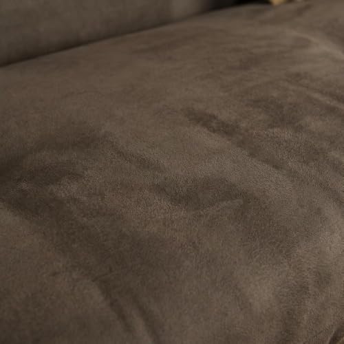 Full Size Futon Sofa Bed with Hardwood Frame in Rustic Walnut