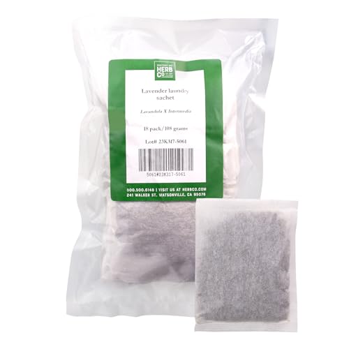 Natural Lavender Laundry Sachets - Reusable Dryer & Closet Freshener (18 Pack)