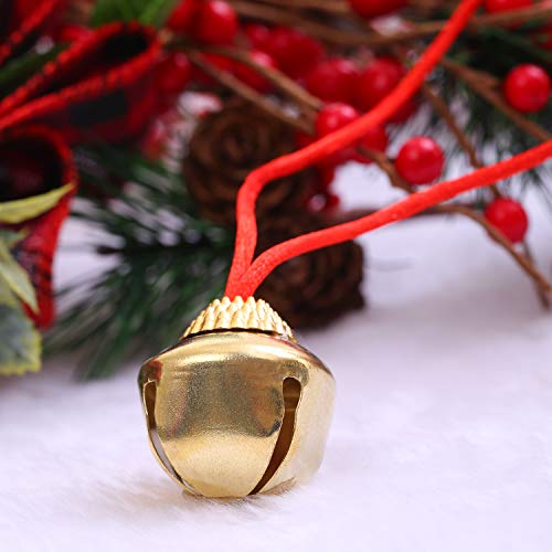 24-Piece Christmas Jingle Bell Necklace Set - Red, Gold, and Green