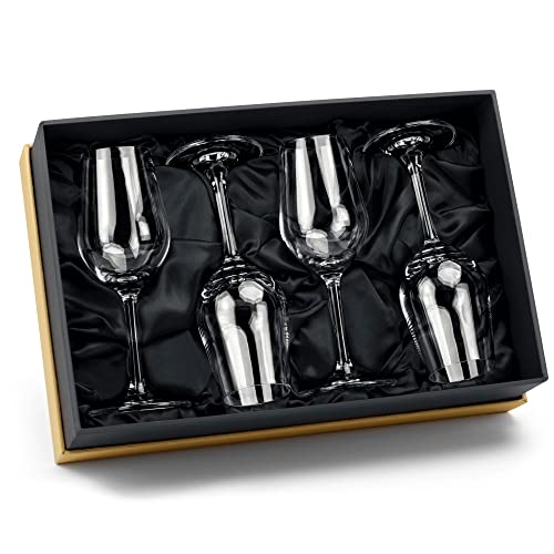 Tequila Tasting Glasses Set of 4 - 5.5 oz Crystal Snifter for Blanco, Reposado & Añejo Spirits