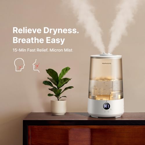 Top-Fill Cool Mist Humidifier 3.6L for Bedroom Grey