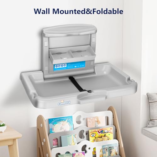 Wall Mounted Baby Changing Station - Heavy Duty Foldable Diaper Table