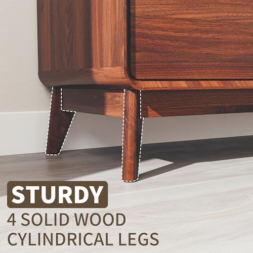 3-Piece Mid-Century Modern Bedroom Dresser and Nightstand Set with Charging