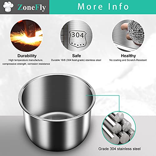 8Qt Stainless Steel Replacement Inner Pot for 8 Quart Pressure Cooker