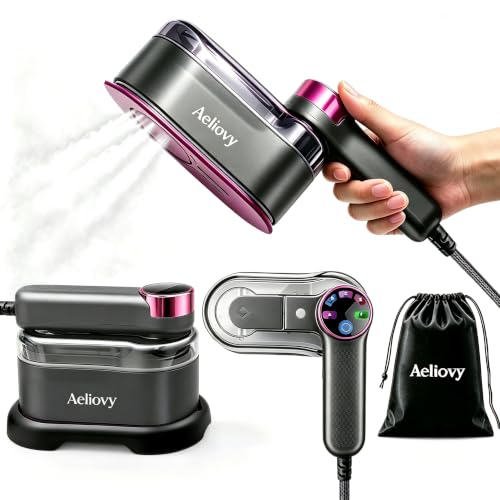 Portable Handheld Garment Steamer, 1200W Foldable Travel Iron with LCD Display