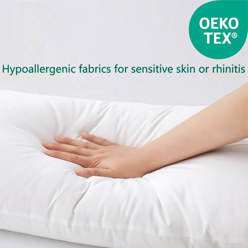 Ultra Thin Down Alternative Bed Pillows Set of 2 - 20x26in