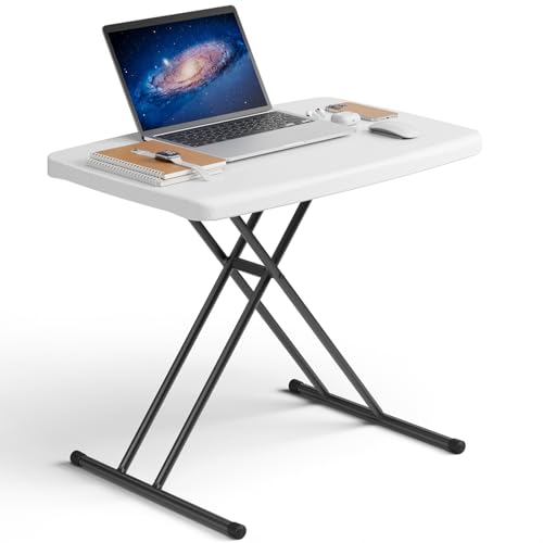 30-Inch Adjustable Folding Table, Heavy Duty Portable Utility Desk