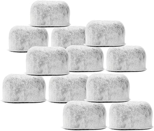 Replacement Charcoal Water Filters for Coffee Makers - 12 Pack (1-7/8" x 3/4")