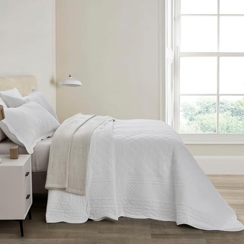 Oversized Cotton Bedspread King Size - Luxury Quilted Cover
