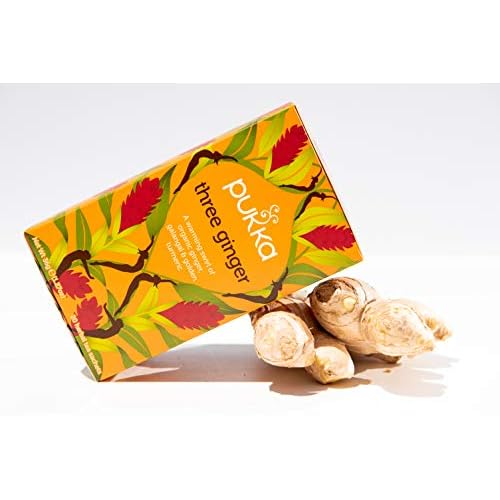 Pukka Herbal Tea Three Ginger 20 Count (Pack of 3)