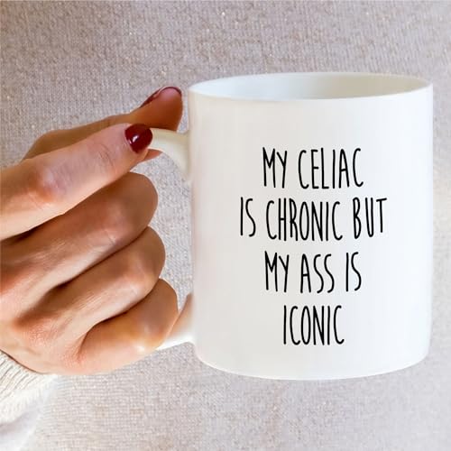 Retreez White Ceramic Celiac Awareness Mug - 11oz Funny Coffee Cup