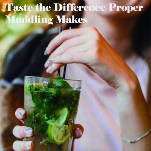 Silver 12.5 Inch Stainless Steel Cocktail Muddler for Mojitos & Drinks