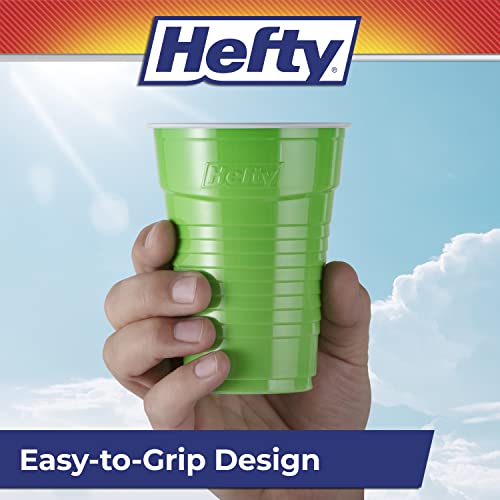 Hefty Party On Disposable Plastic Cups 16 Oz 100 Count Assorted