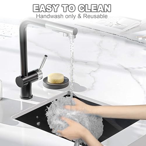Extendable Ceiling Fan Duster with 13-50 Inch Pole - Bendable Microfiber Brush