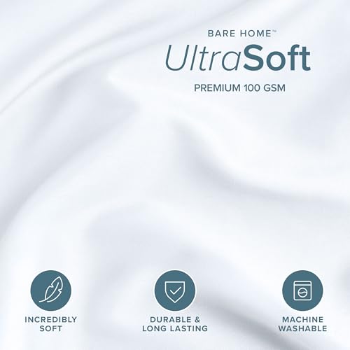 Ultra-Soft Queen Duvet Cover Set - Breathable 3-Piece Bedding (White)