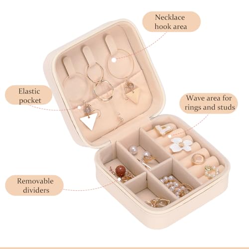 Cartoon Castle Travel Jewelry Case, Small Portable PU Leather Organizer
