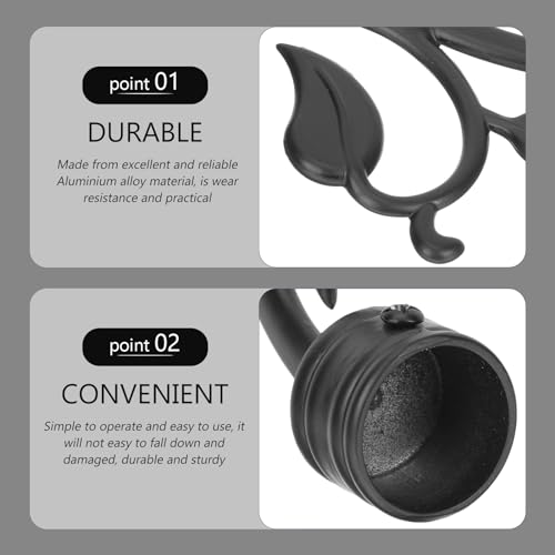 2-Piece Decorative Curtain Rod Finials, Plastic Pole End Caps