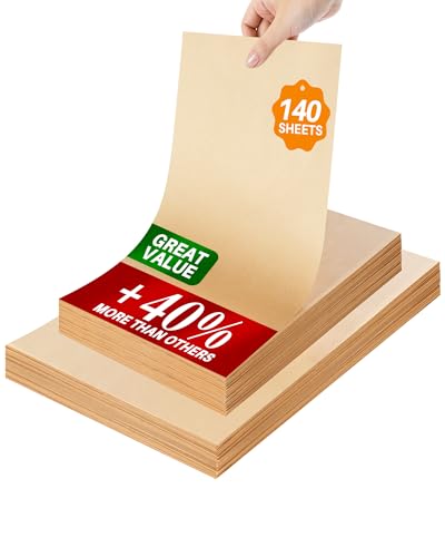 Unbleached Precut Parchment Paper Sheets 9x13 Inch - 140 Pack Non-Stick Baking Paper