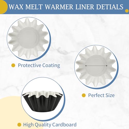 50 Pcs Reusable Wax Melt Liners for Wax Warmers, Leakproof Tray Inserts