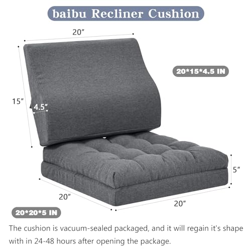 Memory Foam Recliner Seat Cushion with Lumbar Pillow - 20 x 20 inch