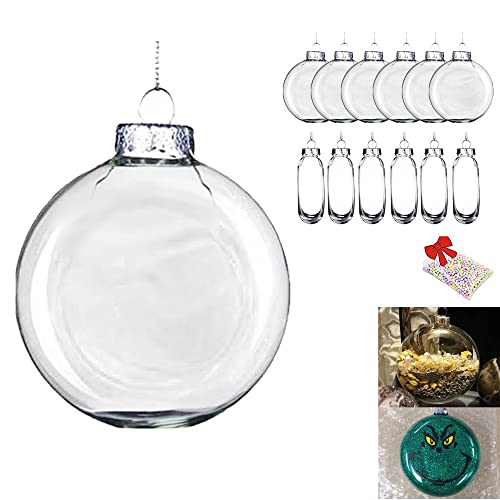 Set of 12,80mm(3-1/8 inches) Flat Round Paintable Clear Glass