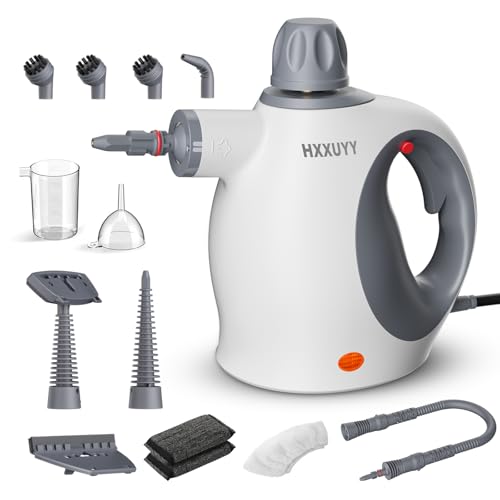Handheld Pressurized Steam Cleaner with 13-Piece Accessory Set for Home
