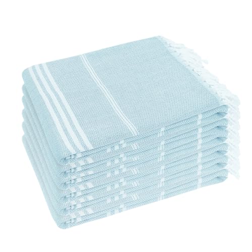 Oversized Turkish Cotton Beach Towels 36x71, 6-Pack Sand-Free Quick Dry