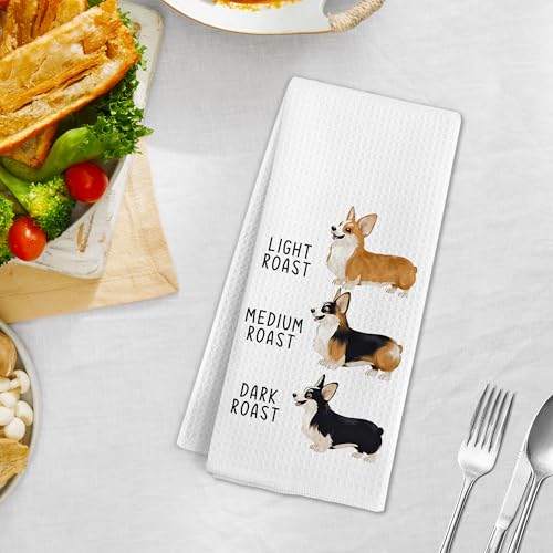 Gnmduw Corgi Hand Towels for Bathroom & Kitchen - Funny Corgi Lover Gift, 16x24 Inch