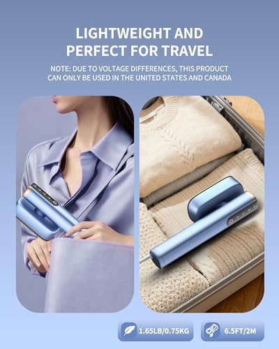 2-in-1 Portable Garment Steamer and Iron, 1200W Fast Heat-up Travel Steamer