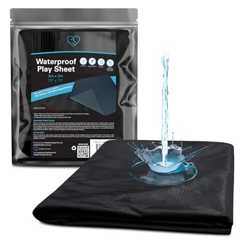 EROTICGEL Waterproof Flat Massage Sheet 79x79in for Table & Bed, Black, Standard