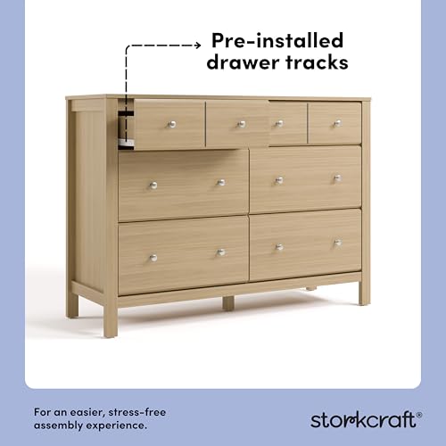 6-Drawer Nursery Dresser, Modern Wood Bedroom Storage with Safety Interlock