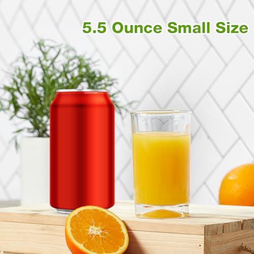 Small Juice Glasses Set - 5.5 Ounce Heavy Base Glass Tumblers (Set of 6)