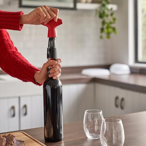Tupperware Red Corkscrew - Stainless Steel Handheld Wine Opener