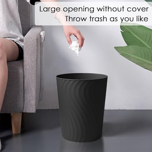 Small Trash Can 3 Pack 1.8 Gallon Slim Plastic Waste Basket with Bags