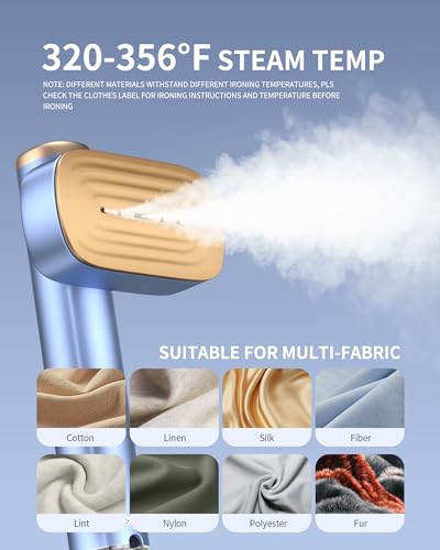 2-in-1 Portable Garment Steamer and Iron, 1200W Fast Heat-up Travel Steamer