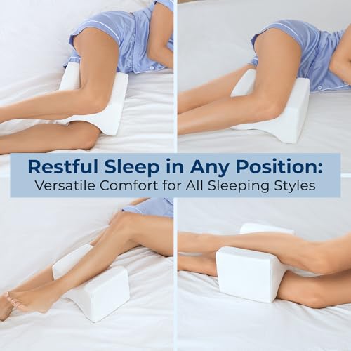 5 STARS UNITED Memory Foam Knee Pillow for Side Sleepers & Back Pain