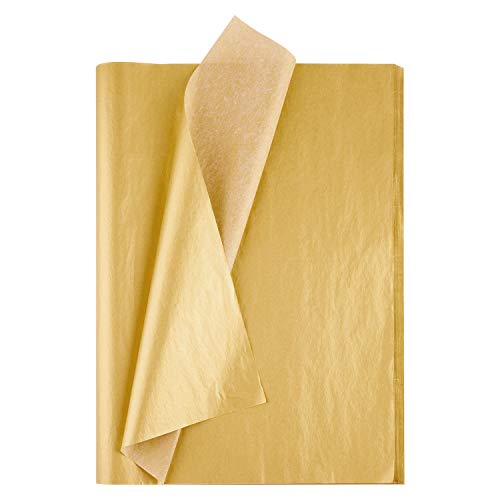 Gold Metallic Tissue Paper for Gift Wrapping Party Decor 50 Sheets - MIAHART
