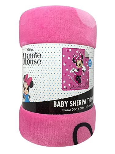 Minnie Mouse Sherpa Throw Blanket - Soft Kids Bedding 50 x 60 Inches