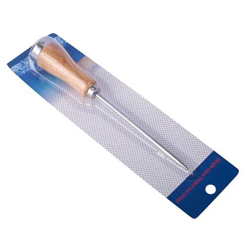 Wooden Handle Ice Pick for Bartenders, Stainless Steel Chiseling Ice Tool
