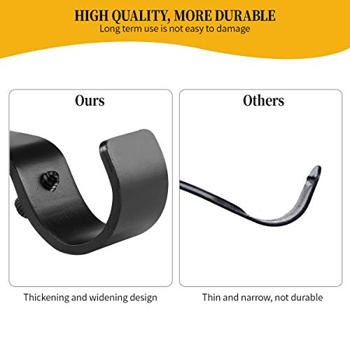 Heavy Duty Adjustable Curtain Rod Brackets - Fits 1 1/8 to 1 1/4 Inch Rods