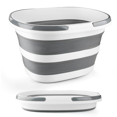 Collapsible Mop Bucket with Handle - 16L Square Foldable Cleaning Bucket