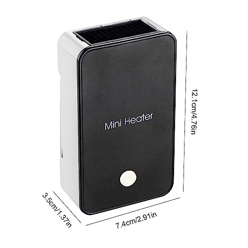 Mini Portable Electric Fan Heater Quiet Desktop Air Warmer Black