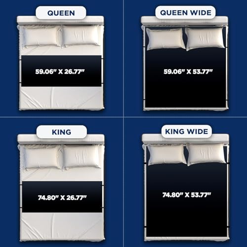 King Wide Grounding Mat with Tourmaline - Conductive PU Leather, Includes Silver Sleep Mask & 15ft Cord