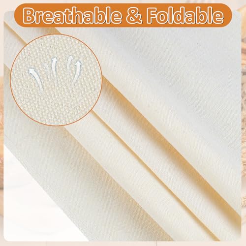 4-Pack Natural Cotton Bread Proofing Towels - 14x18.8 Inch Sourdough Cloth