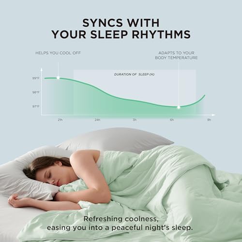 Cooling Blanket for Hot Sleepers - Queen Size, Light Green, 90"x90"