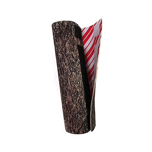 Artificial Christmas Tree Collar with Bark & Candy Reversible Cover - Tree Base Skirt
